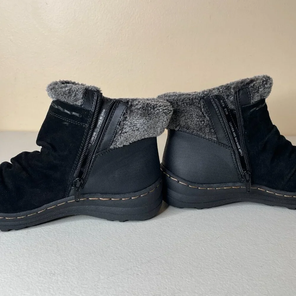 Baretraps Alick Black Slouchy Suede Winter Booties Size 6.5